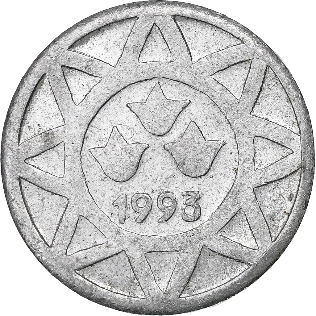 Azerbaijan, 5 Qapik, 1993, Aluminum, 