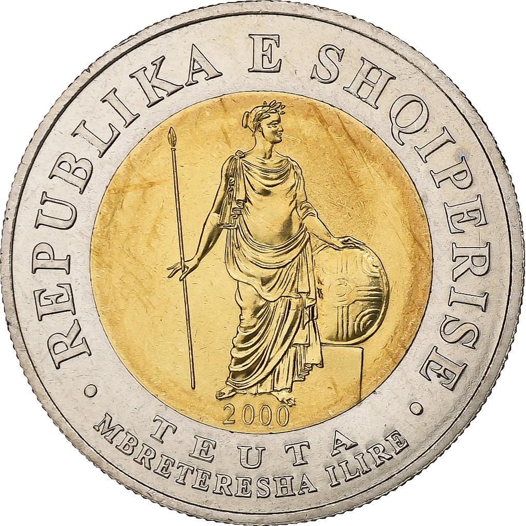 Albania, 100 Lekë, 2000, Pessac, Bi-Metallic, 
