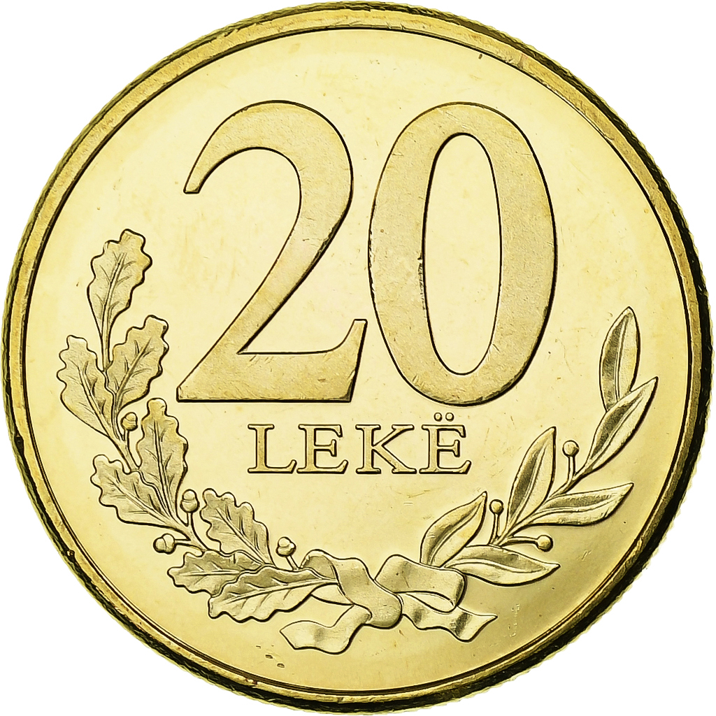 Albania, 20 Leke, 2016, Brass plated steel, MS(63)