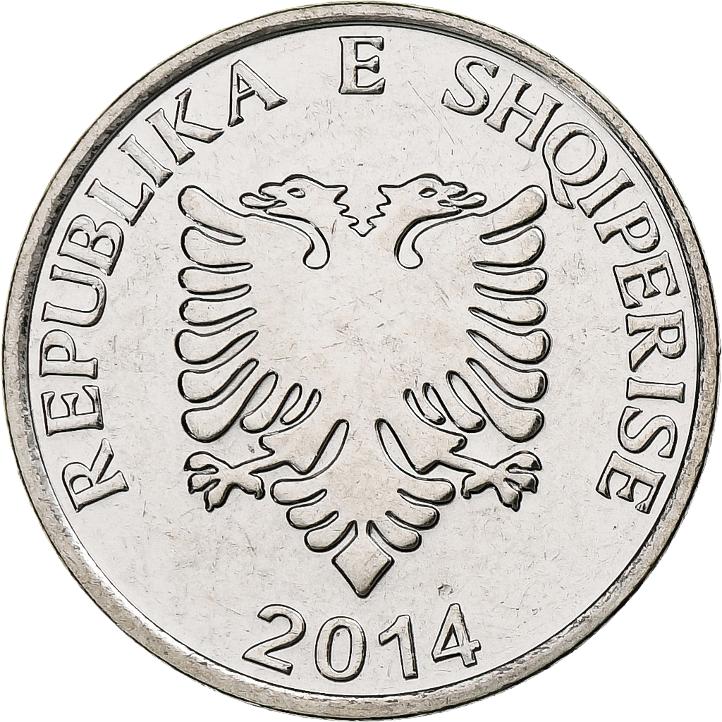 Albania, 5 Lekë, 2014, Nickel plated steel, 