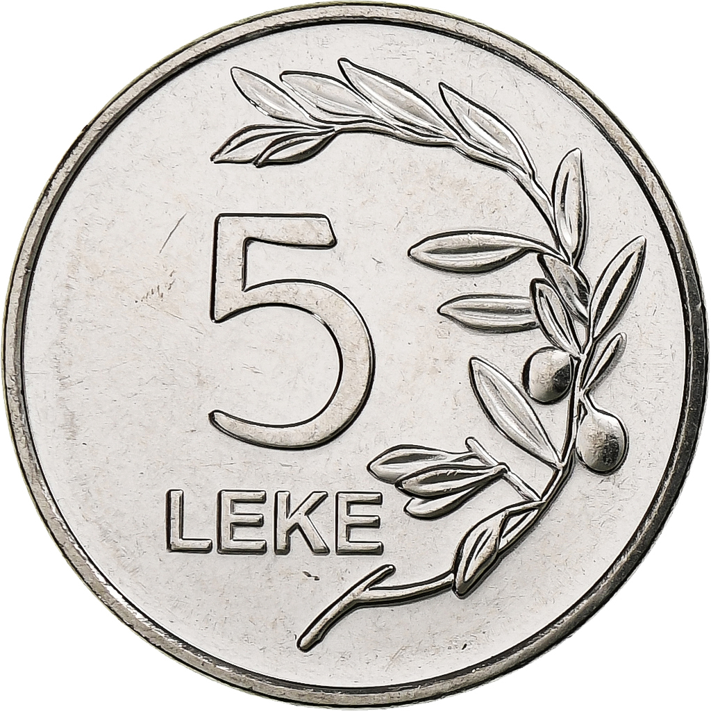 Albania, 5 Lekë, 2014, Nickel plated steel, 