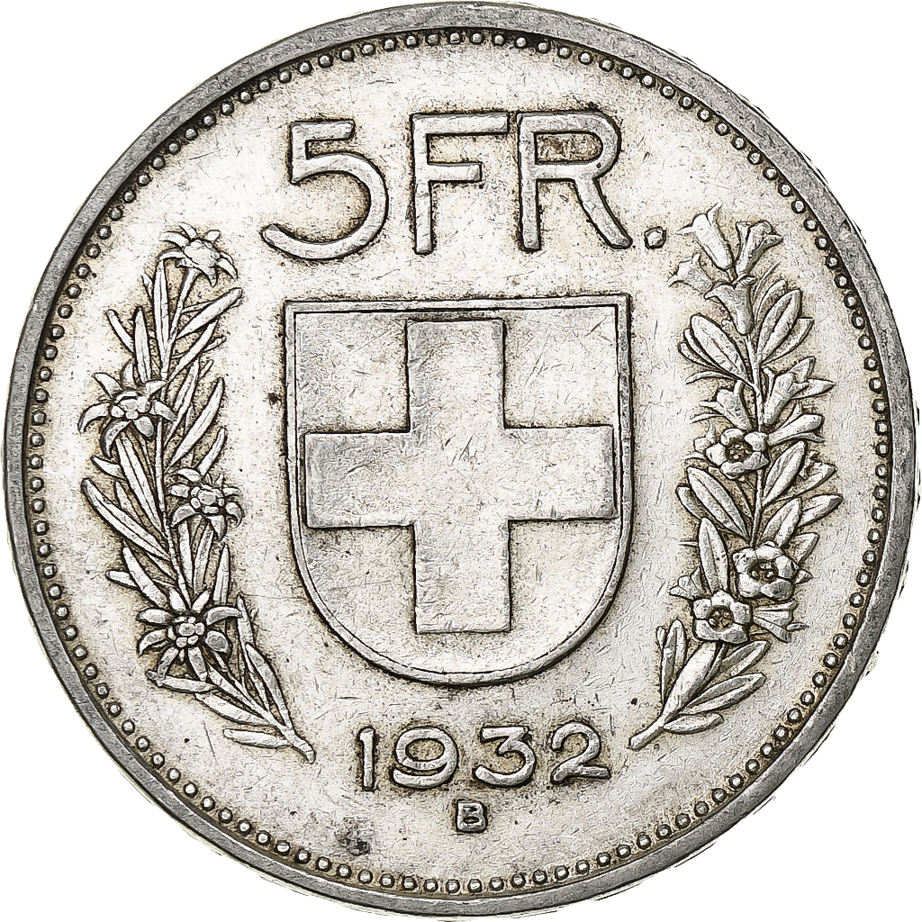 Switzerland, 5 Francs, Herdsman, 1932, Bern, Silver, , KM:40
