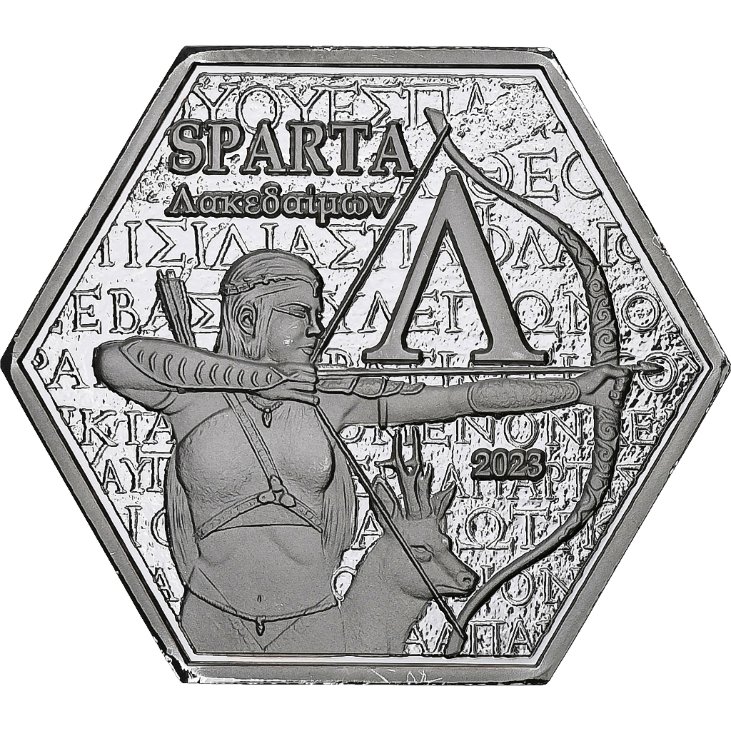 Greece, Tetradrachm, Sparta, 2023, Silver plated copper-nickel, 