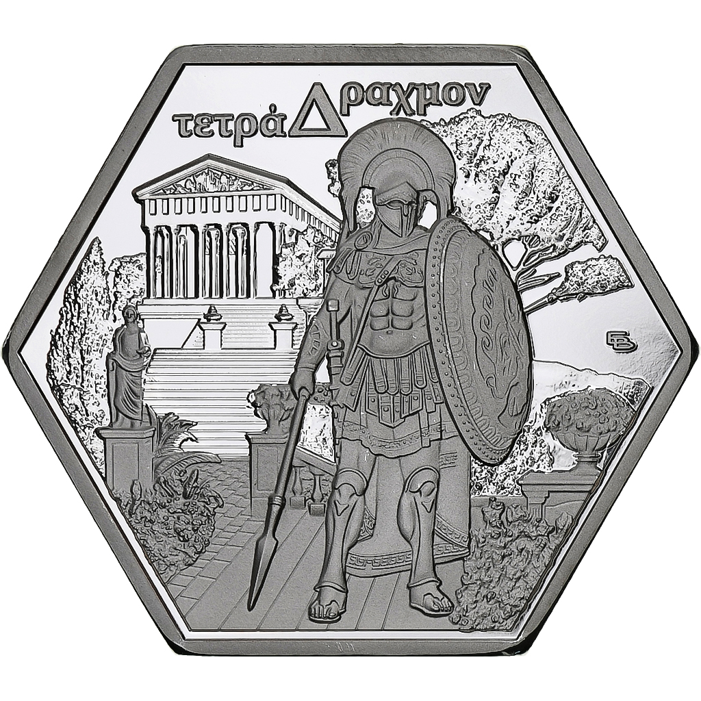 Greece, Tetradrachm, Sparta, 2023, Silver plated copper-nickel, 