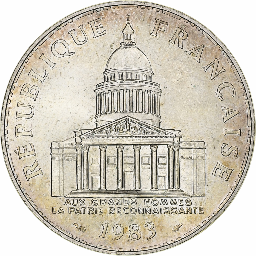 France, 100 Francs, Panthéon, 1983, Pessac, Silver, , Gadoury:898