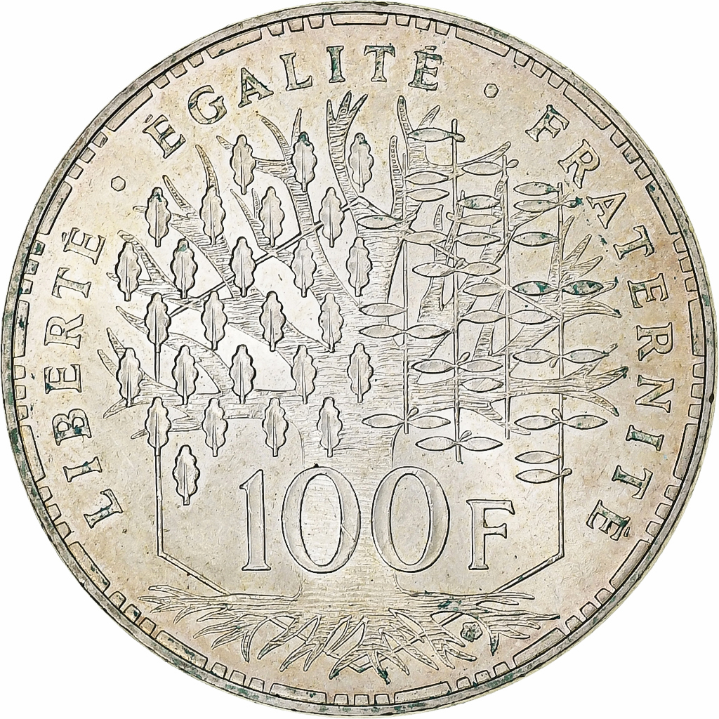 France, 100 Francs, Panthéon, 1983, Pessac, Silver, , Gadoury:898