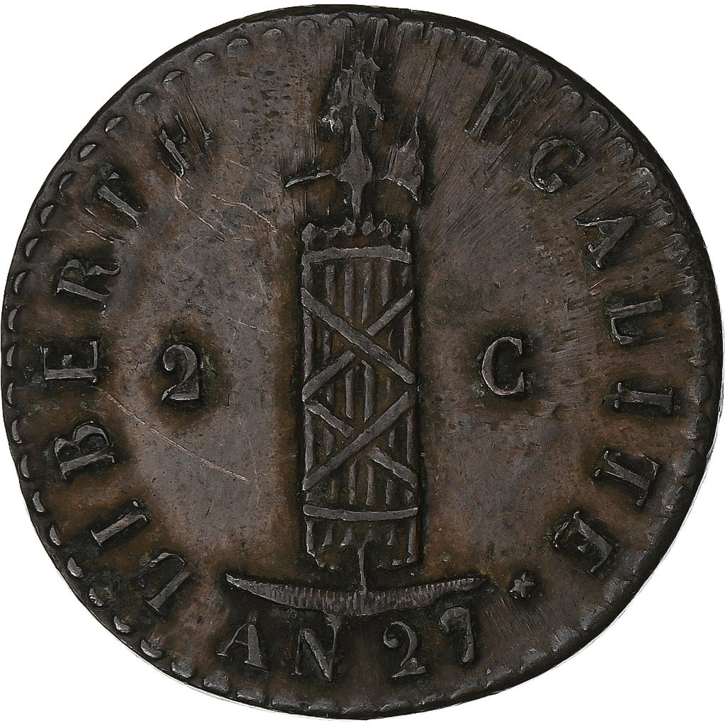 Haiti, 2 Centimes, AN 27 (1830), Copper, , KM:A22