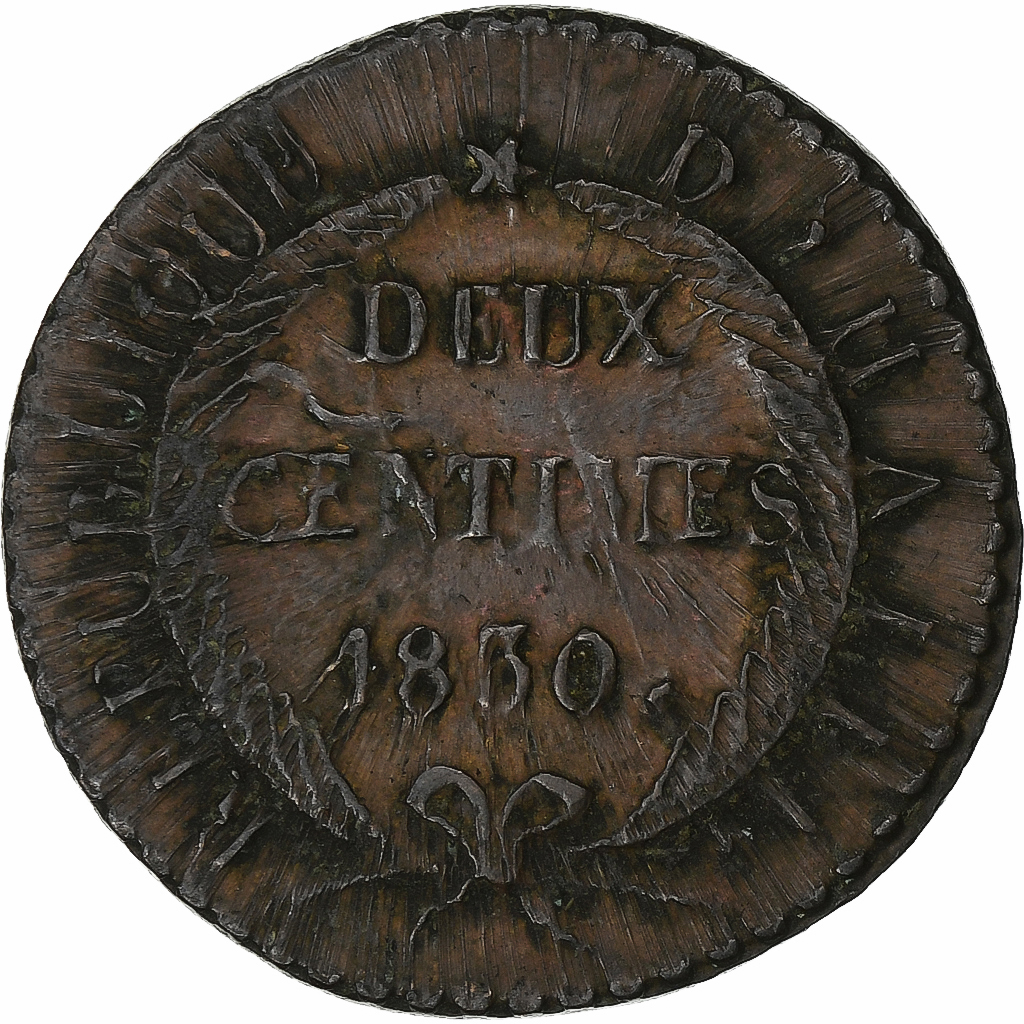 Haiti, 2 Centimes, AN 27 (1830), Copper, , KM:A22