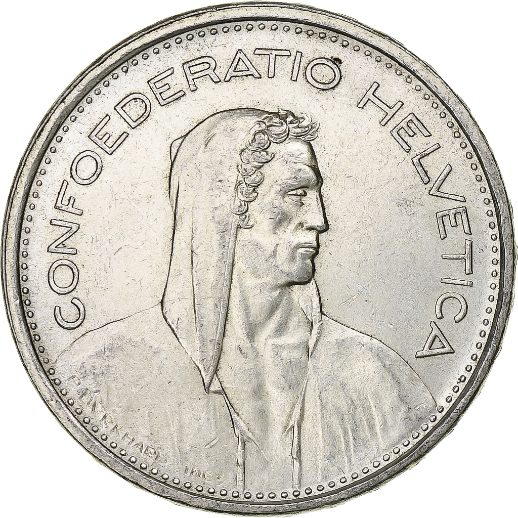 Switzerland, 5 Francs, Herdsman, 1966, Bern, Silver, , KM:40