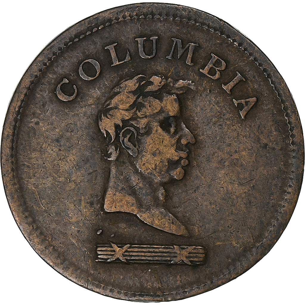 United Kingdom, Farthing, Columbia, 1820-1830, Copper, 