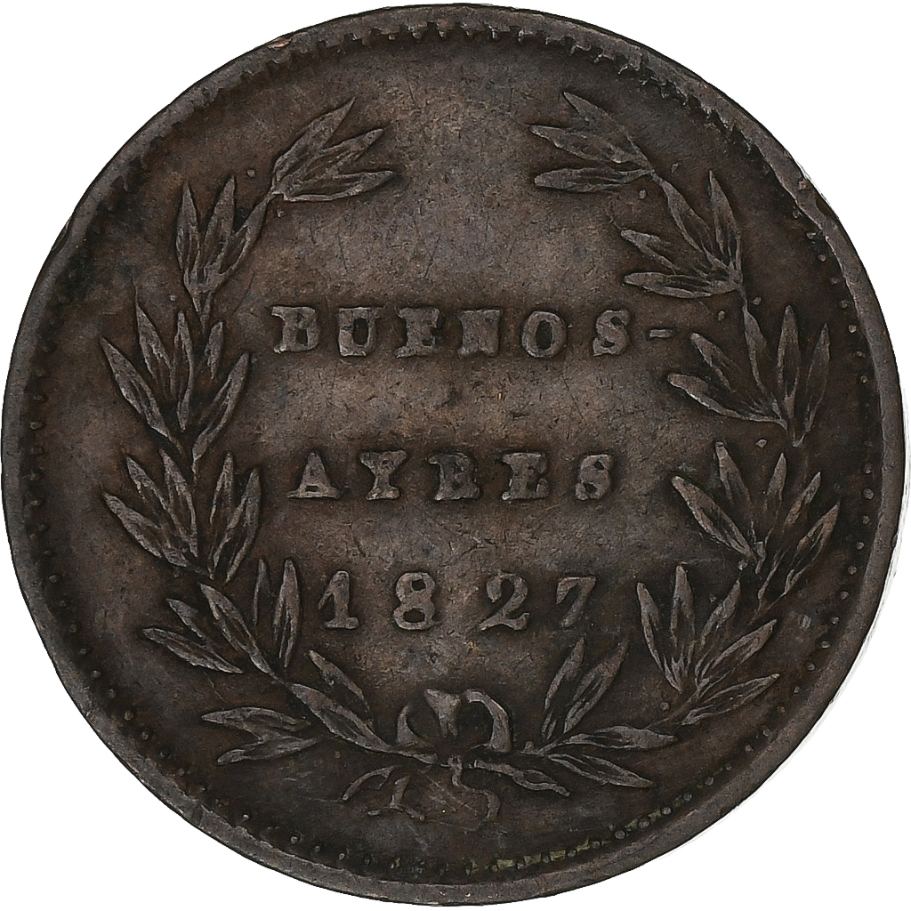 Argentina, 5/10 Réal, 1827, Copper, , KM:3