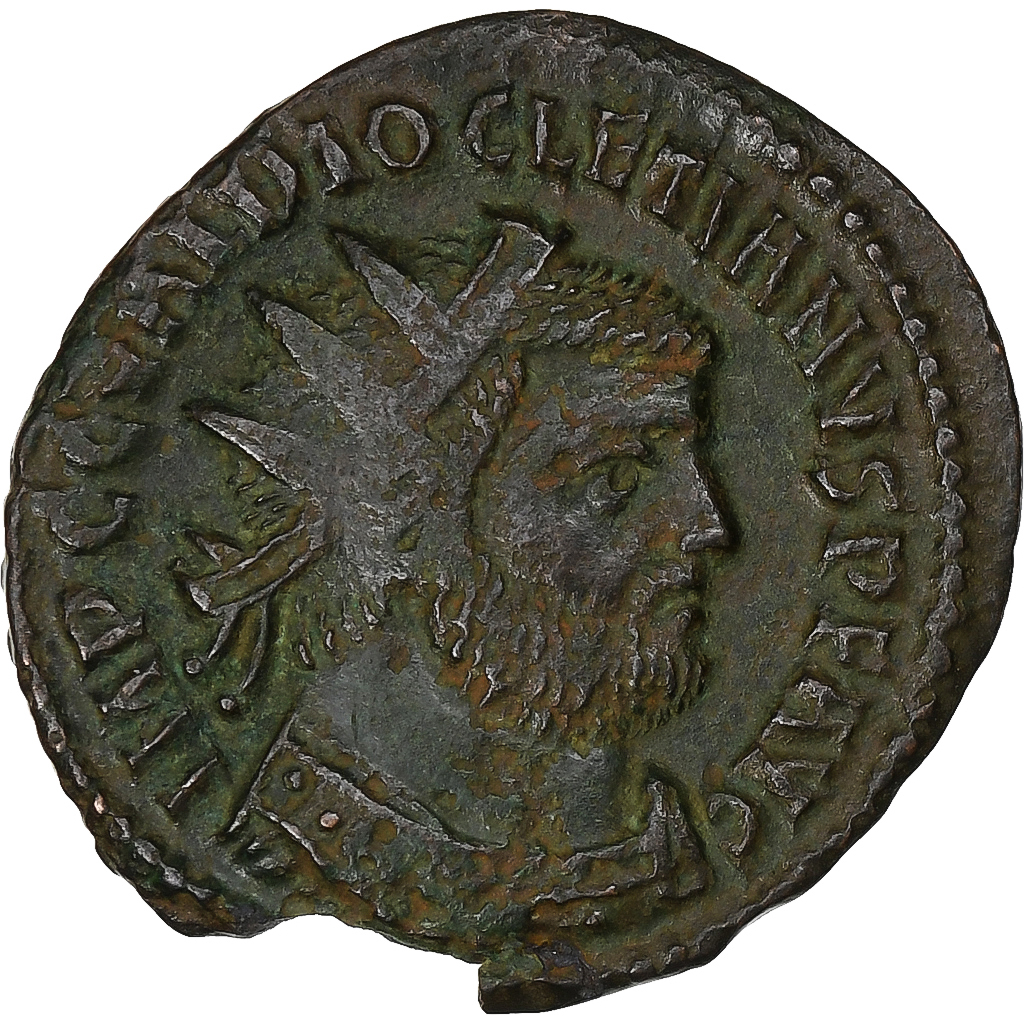 Diocletian, Fraction Æ, 295-299, Kyzikos, Bronzo, BB+, RIC:17