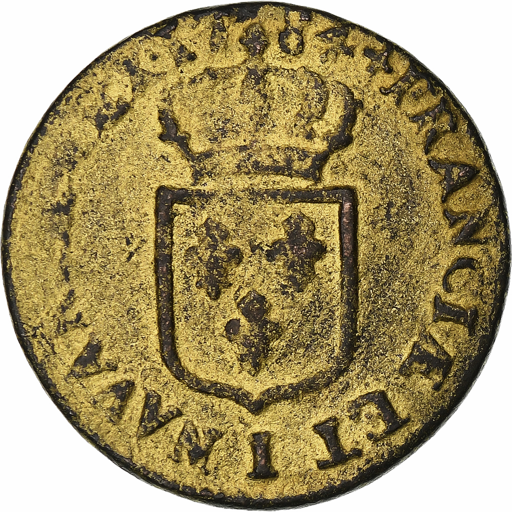 France, Louis XVI, Sol, 1784, Limoges, Copper, , Gadoury:350