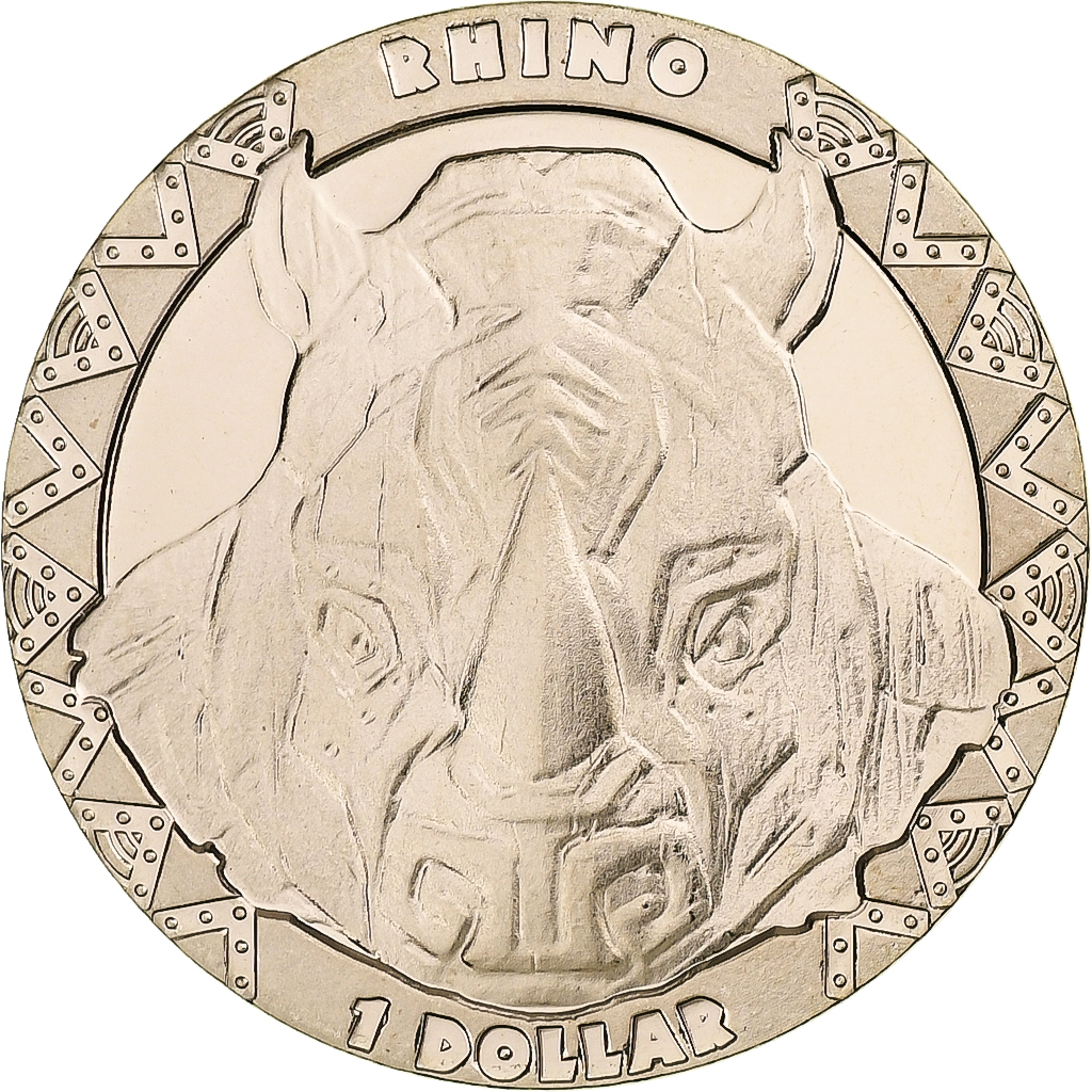 Sierra Leone, Dollar, Rhinoceros, 2023, Pobjoy Mint, Virenium, 