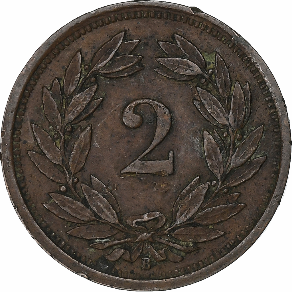 Switzerland, 2 Rappen, 1928, Bern, Bronze, , KM:4