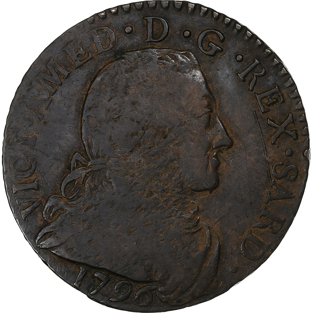 Duchy of Savoy, Vittorio Amedeo III, 5 Soldi, 1796, Torino, Billon, VF
