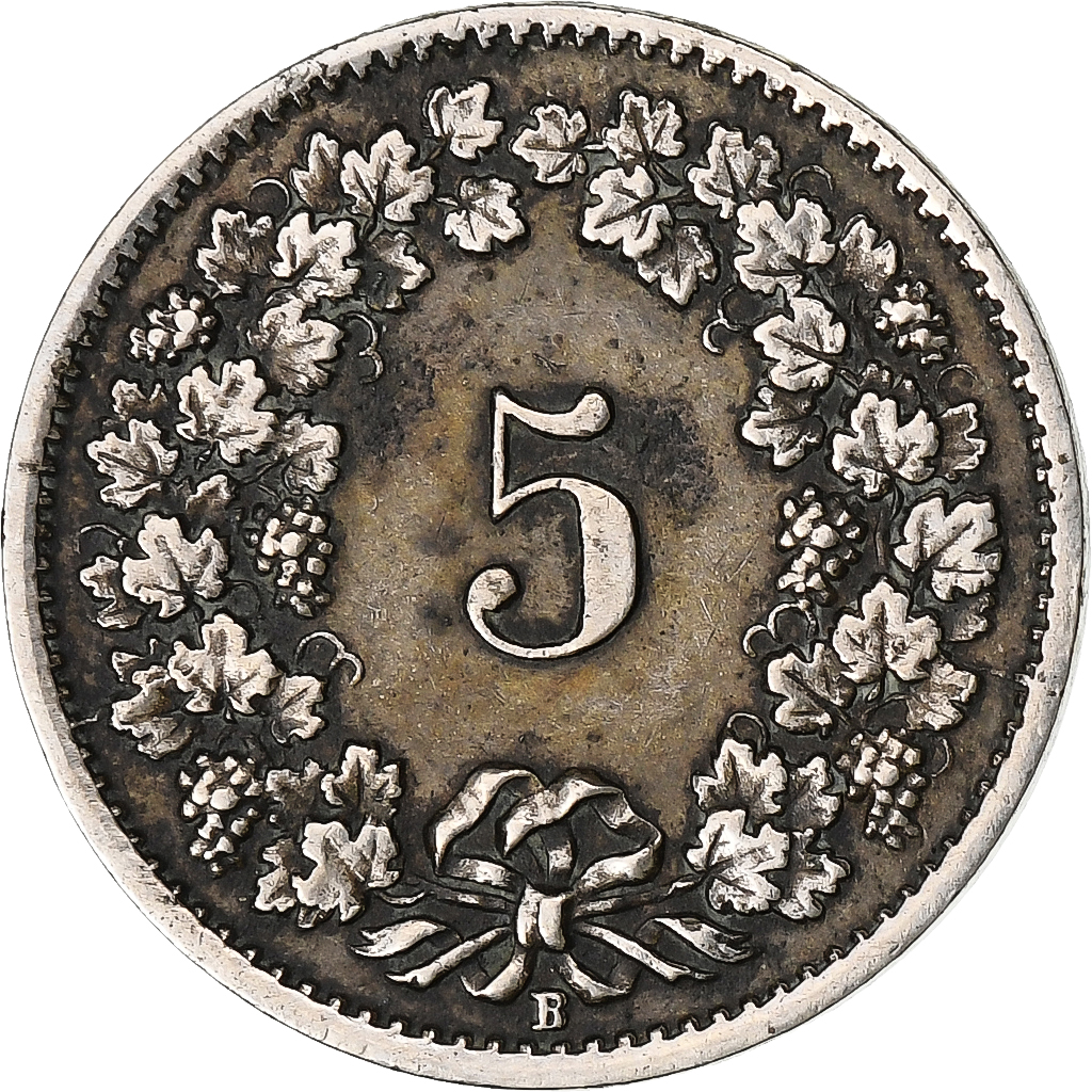 Switzerland, 5 Rappen, Libertas, 1919, Bern, Copper-nickel, , KM:26
