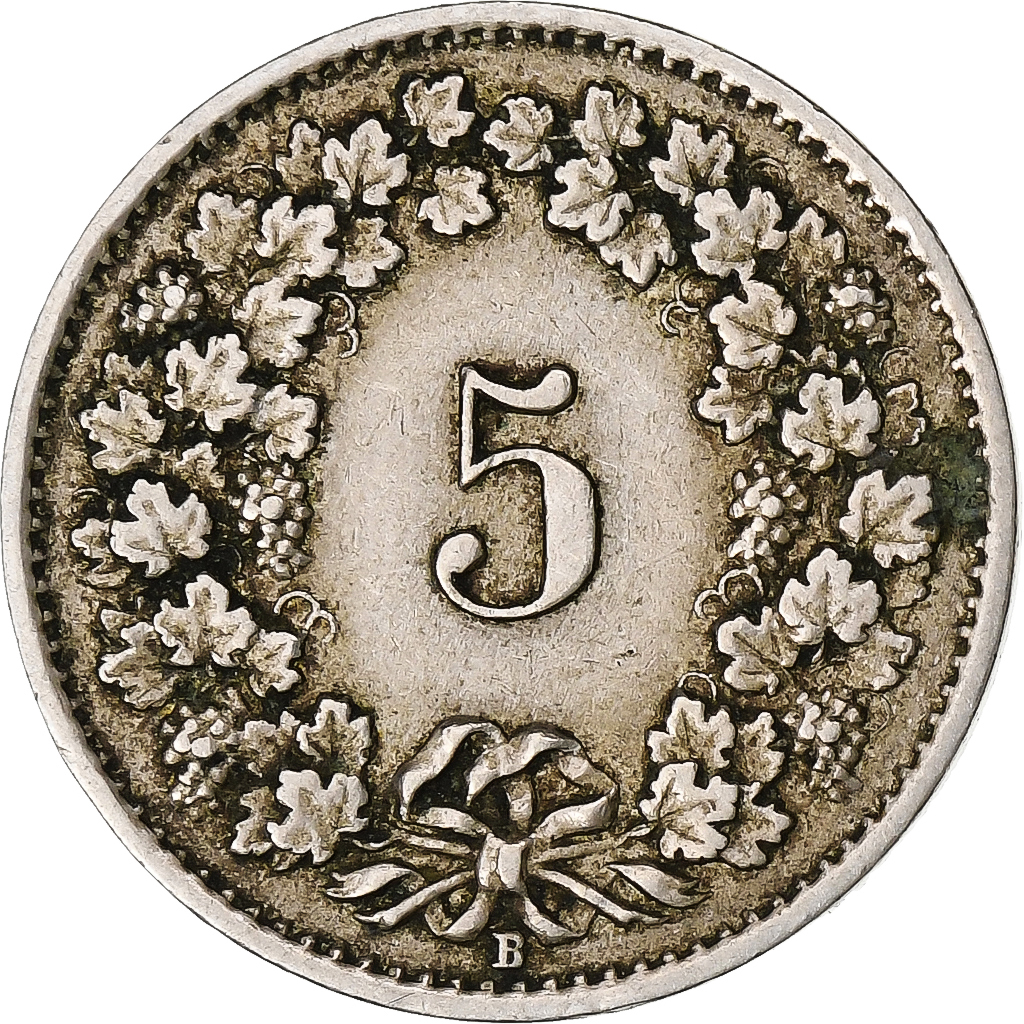 Switzerland, 5 Rappen, Libertas, 1921, Bern, Copper-nickel, , KM:26