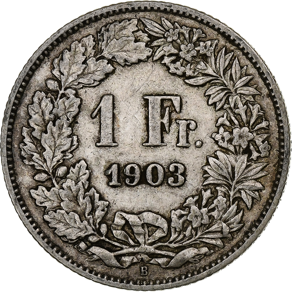 Switzerland, Franc, Helvetia, 1903, Bern, Silver, , KM:29a