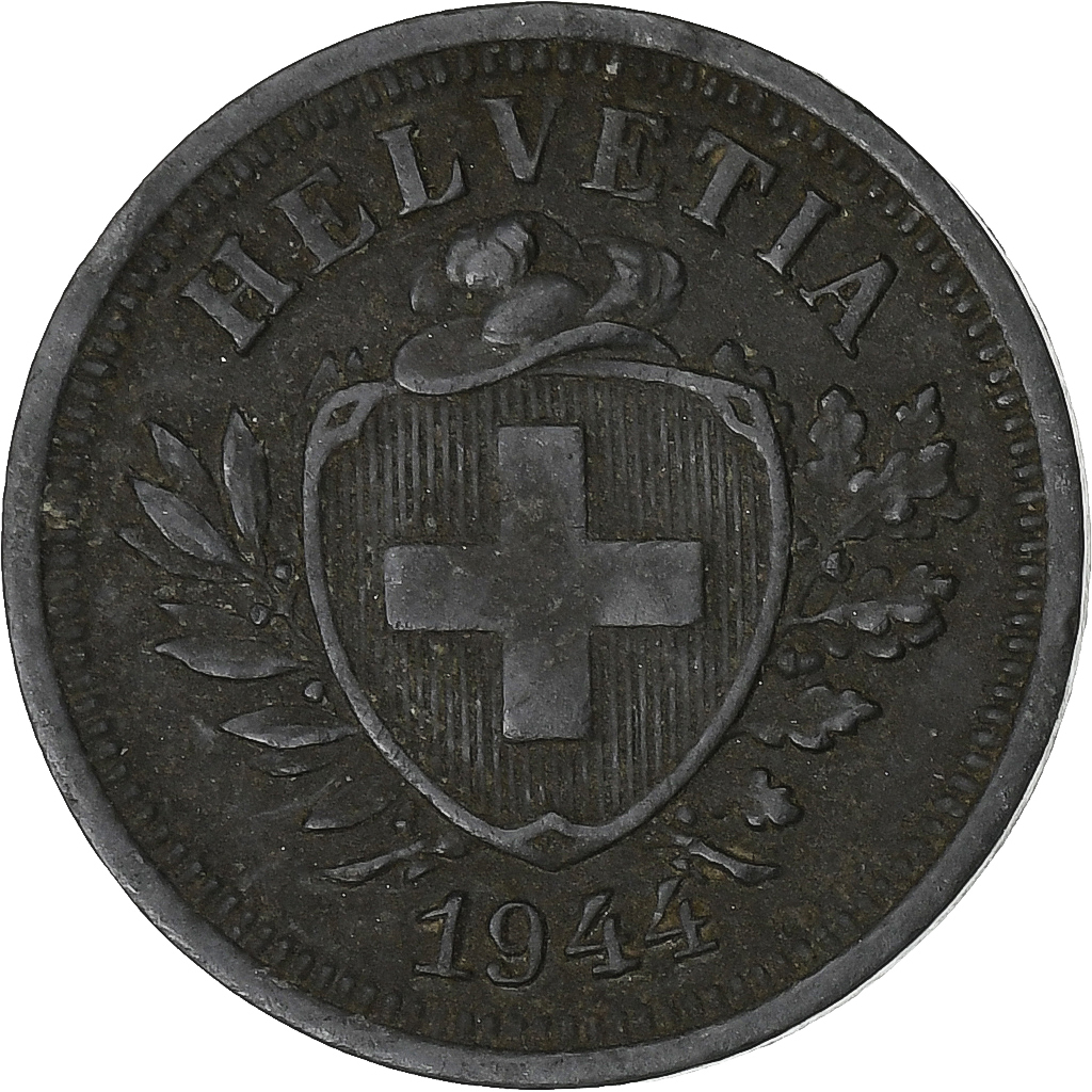 Switzerland, Rappen, 1944, Bern, Zinc, , KM:3