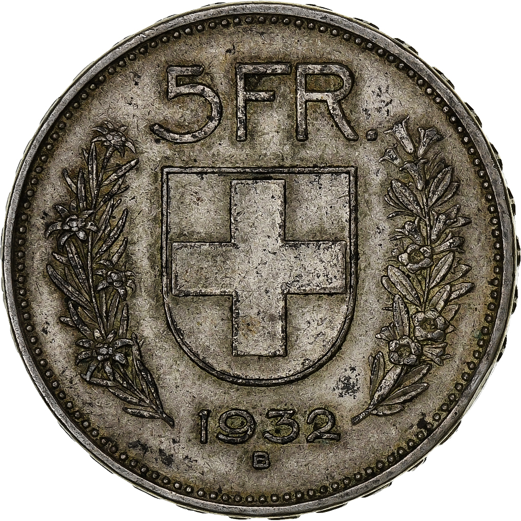 Switzerland, 5 Francs, Herdsman, 1932, Bern, Silver, , KM:40