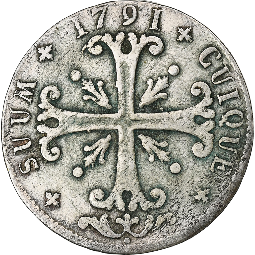 SWISS CANTONS, NEUCHATEL, 1/2 Batzen, 1791, Billon, 