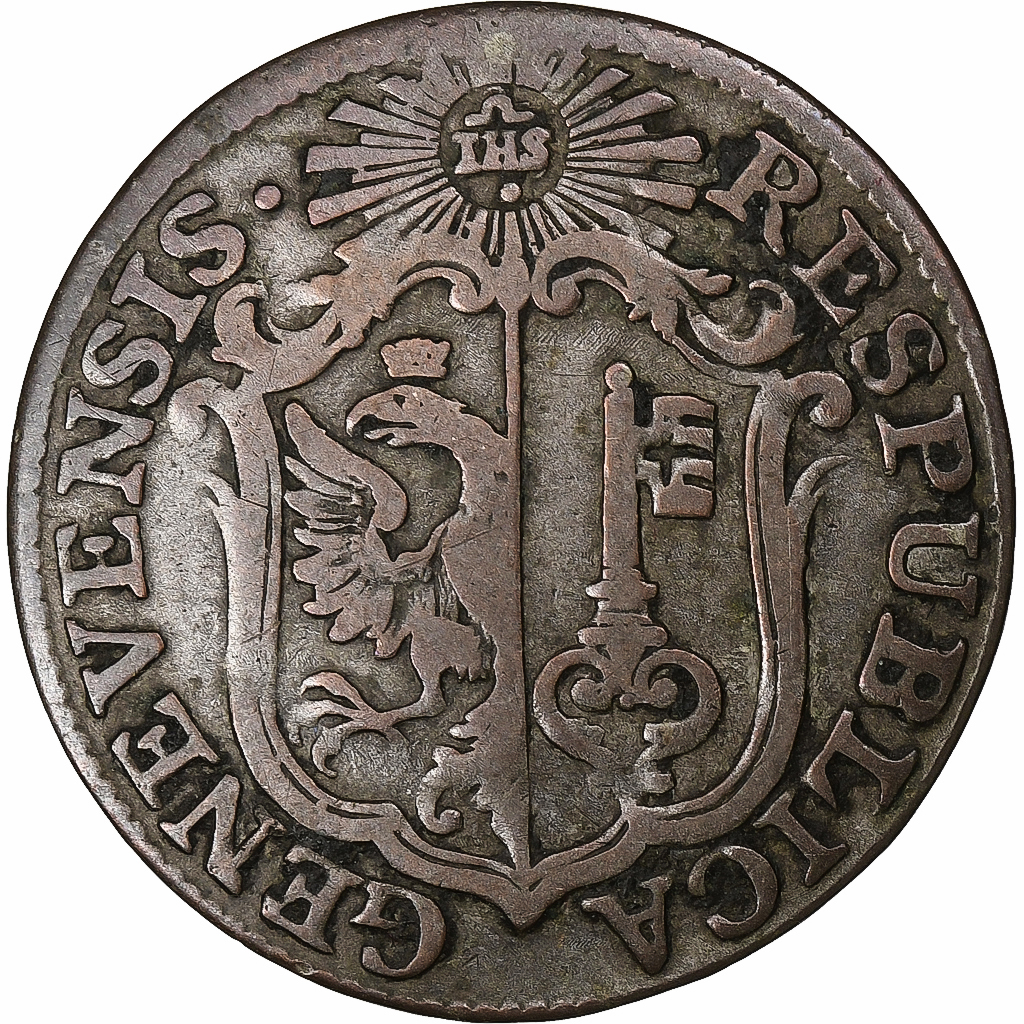 SWISS CANTONS, GENEVA, 6 Sols, 1791, Bern, Billon, 