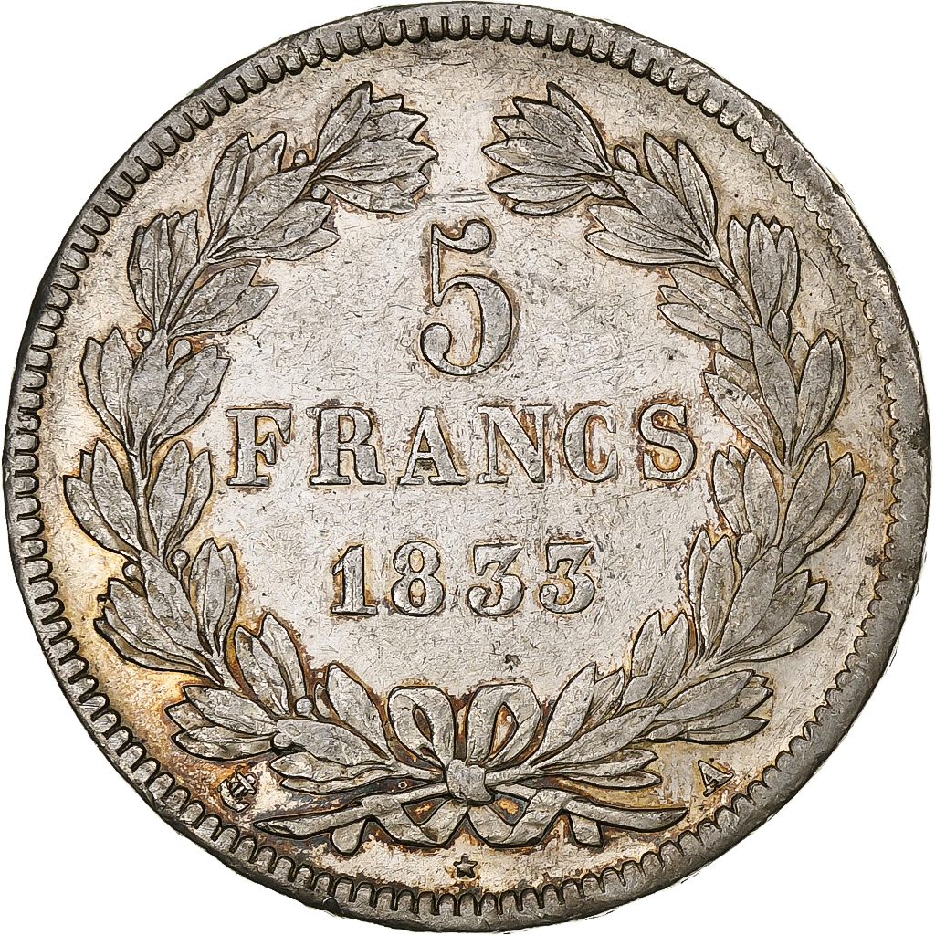 France, Louis-Philippe, 5 Francs, 1833, Paris, Silver, , Gadoury:678