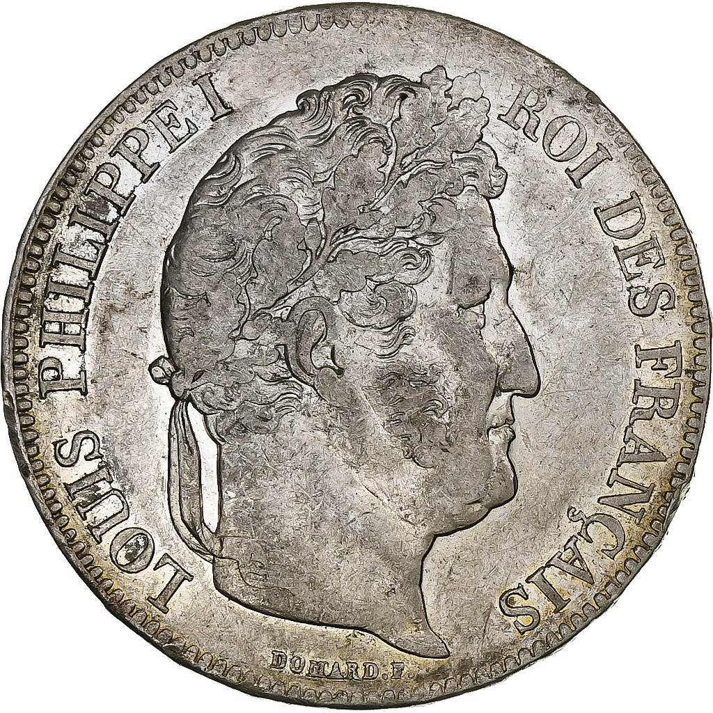 France, Louis-Philippe, 5 Francs, 1834, La Rochelle, Silver, AU
