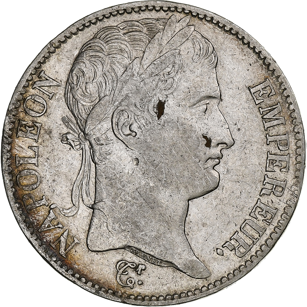 France, Napoleon I, 5 Francs, 1809, Lille, Silver, , Gadoury:584