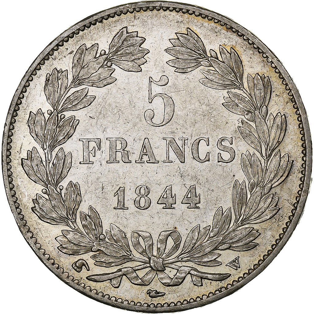 France, Louis-Philippe, 5 Francs, 1844, Lille, Silver, , Gadoury:678a