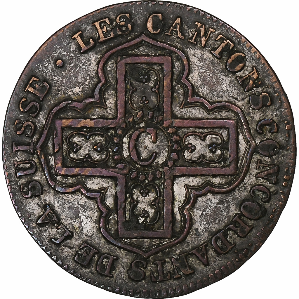 Swiss Cantons, Vaud, 1 Batz, 1831, Billon, , KM:20