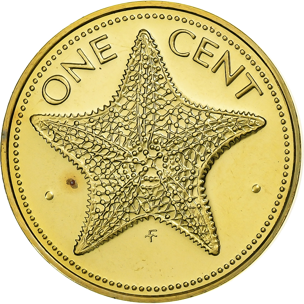 Bahamas, Elizabeth II, Cent, 1974, Franklin Mint, Proof, Nickel-brass