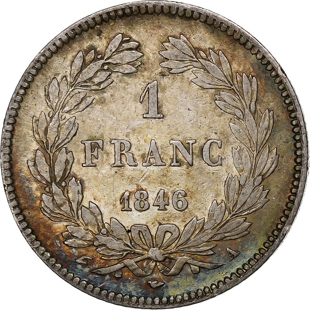 France, Louis-Philippe I, Franc, 1846, Paris, Silver, , Gadoury:453