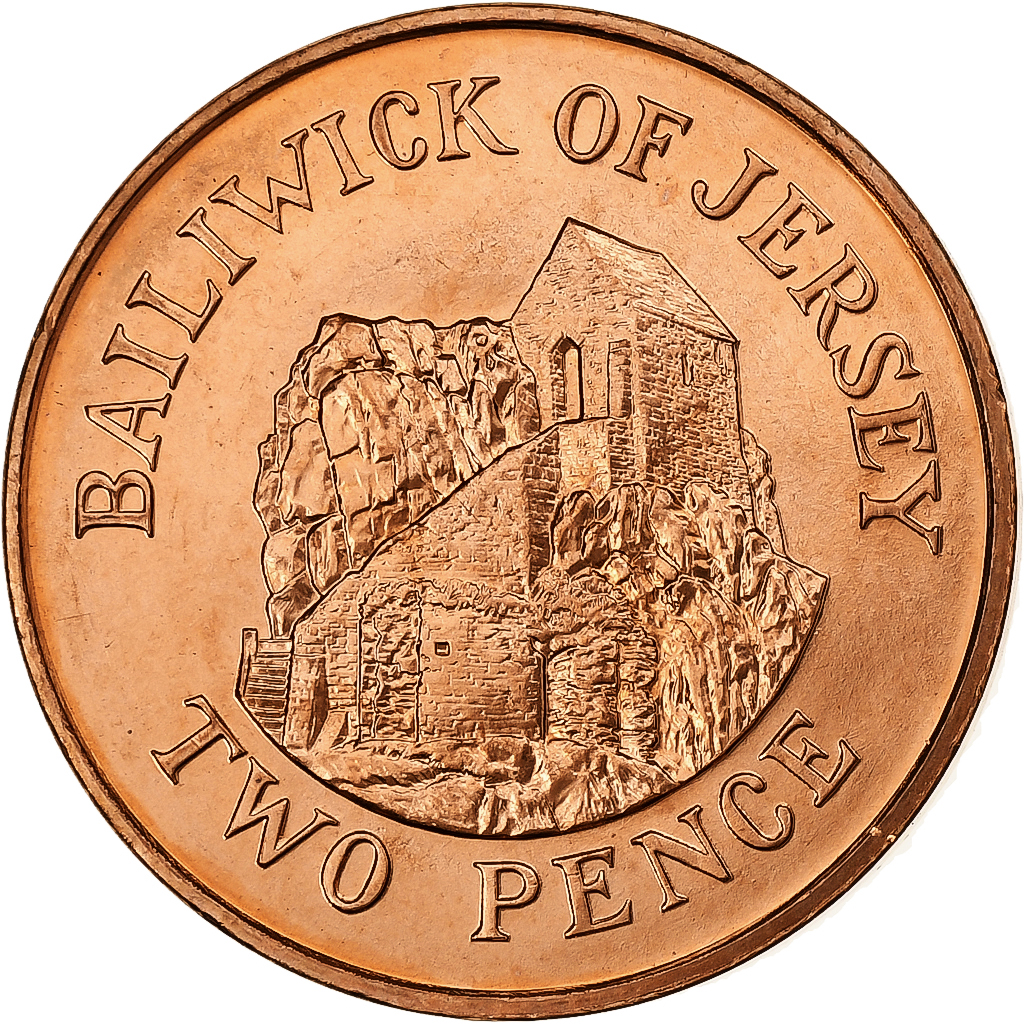 Jersey, Elizabeth II, 2 Pence, 1992, Copper Plated Steel, 