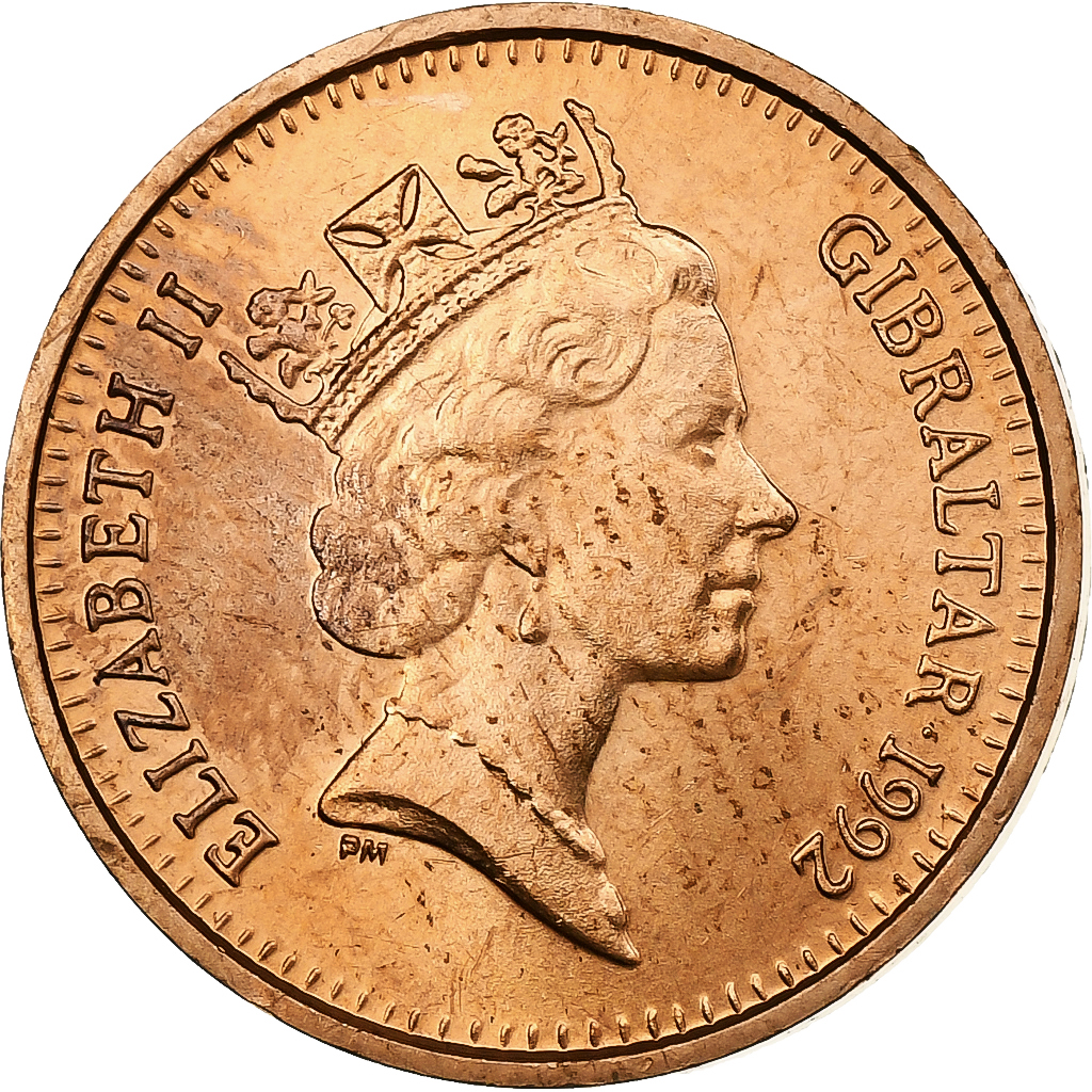 Gibraltar, Elizabeth II, Penny, 1992, Pobjoy Mint, Bronze, 
