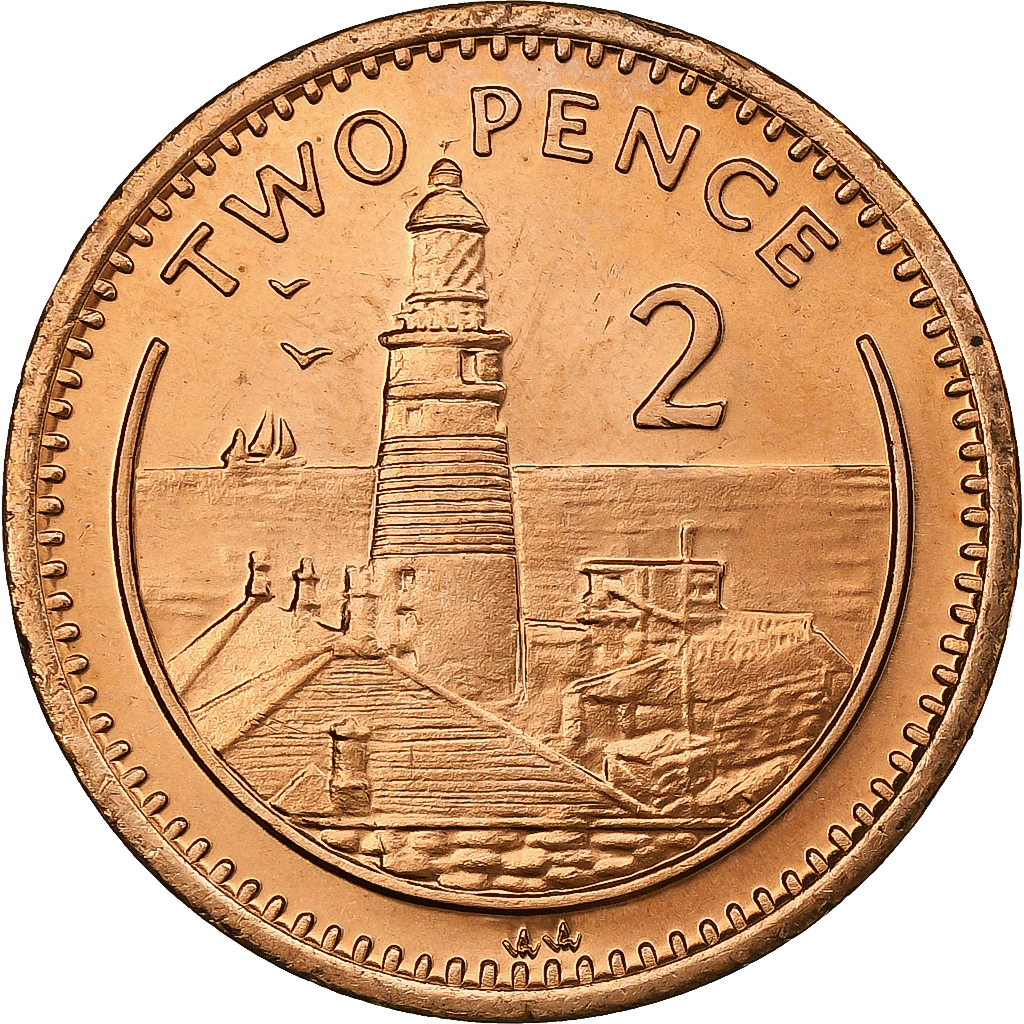 Gibraltar, Elizabeth II, 2 Pence, 1995, Pobjoy Mint, Bronze, 