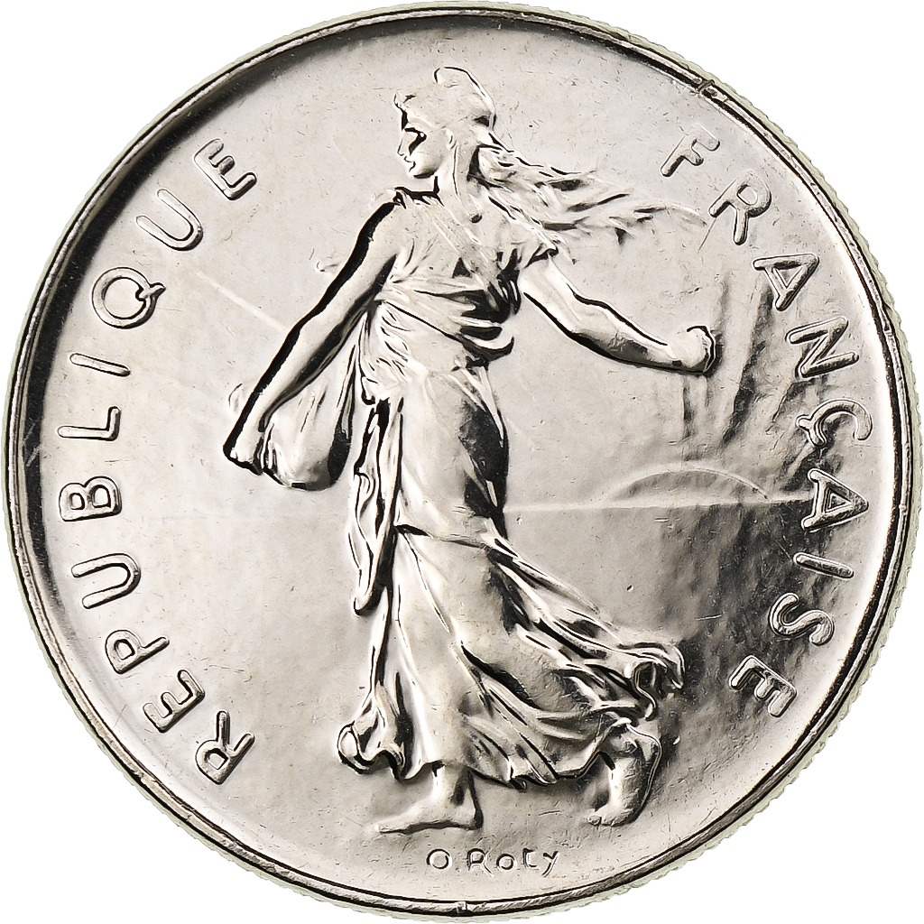 France, 5 Francs, Semeuse, 2001, Pessac, Copper-nickel, , Gadoury:771