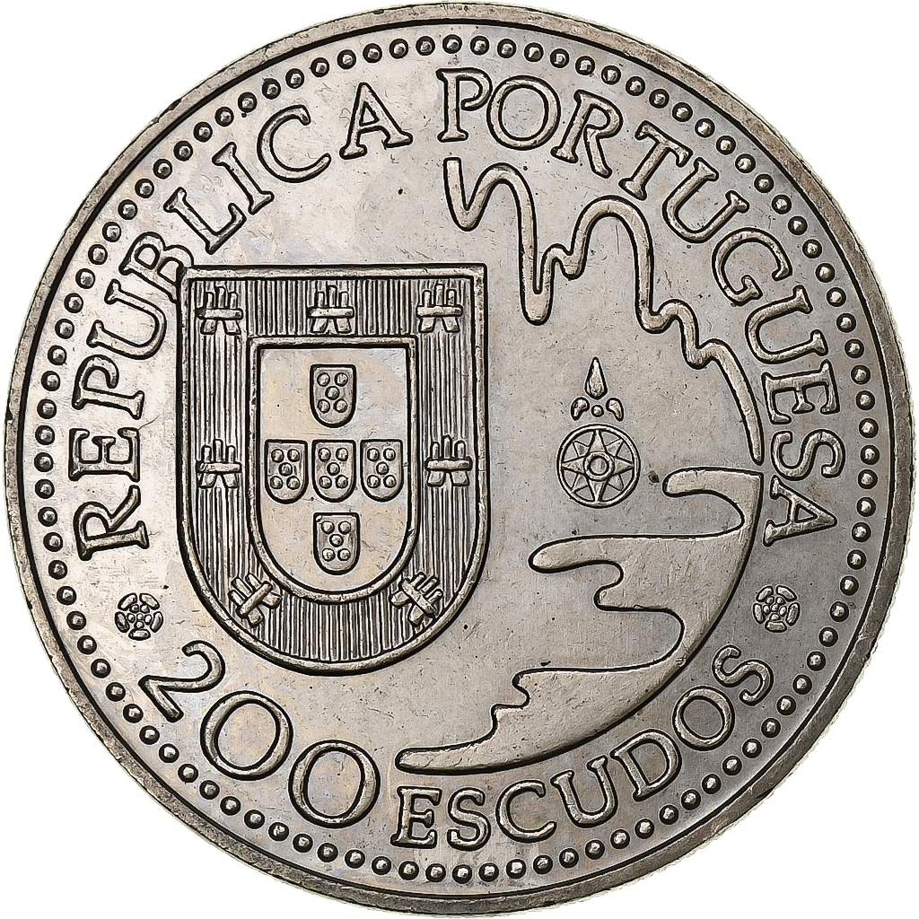 Portugal, 200 Escudos, Tanegashima, 1993, Lisbon, Copper-nickel, MS