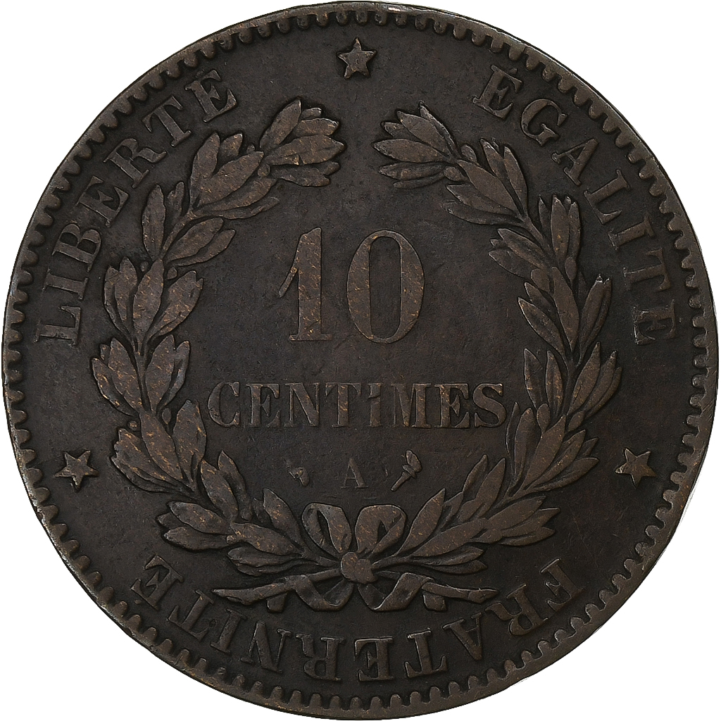 France, 10 Centimes, Cérès, 1897, Paris, Bronze, 