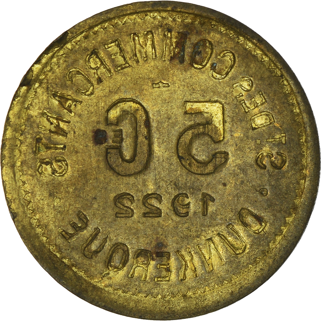 Coin, France, 5 Centimes, 1922, Dunkerque, , Brass, Elie:10.7
