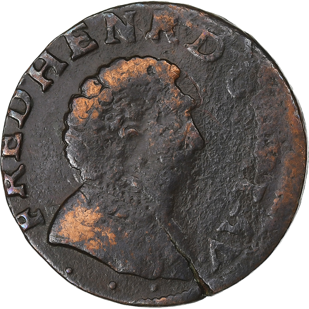 Principality of Orange, Double Tournois, 1640, Orange, Copper, 