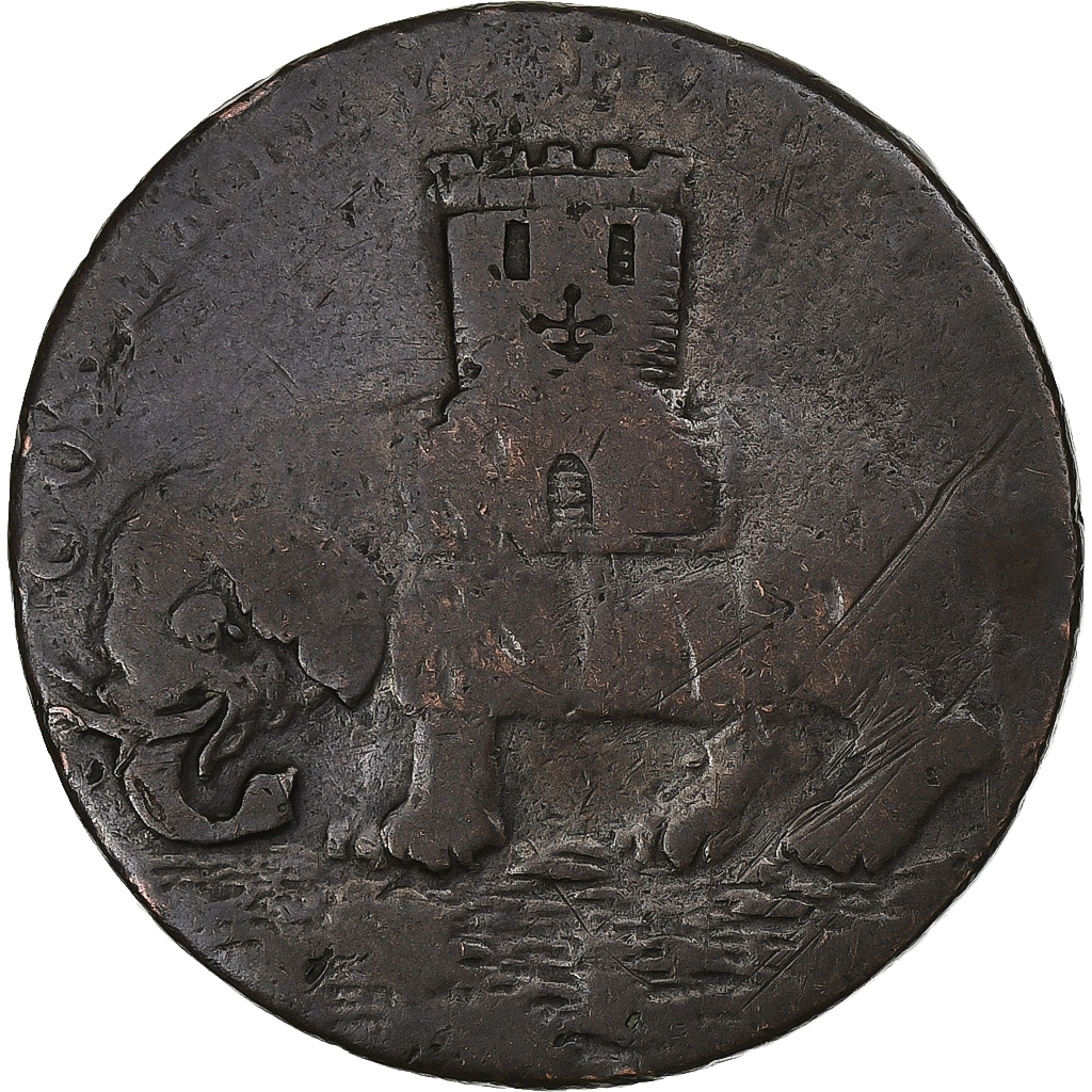 United Kingdom, 1/2 Penny, Warwickshire, 1792-1795, Copper, 
