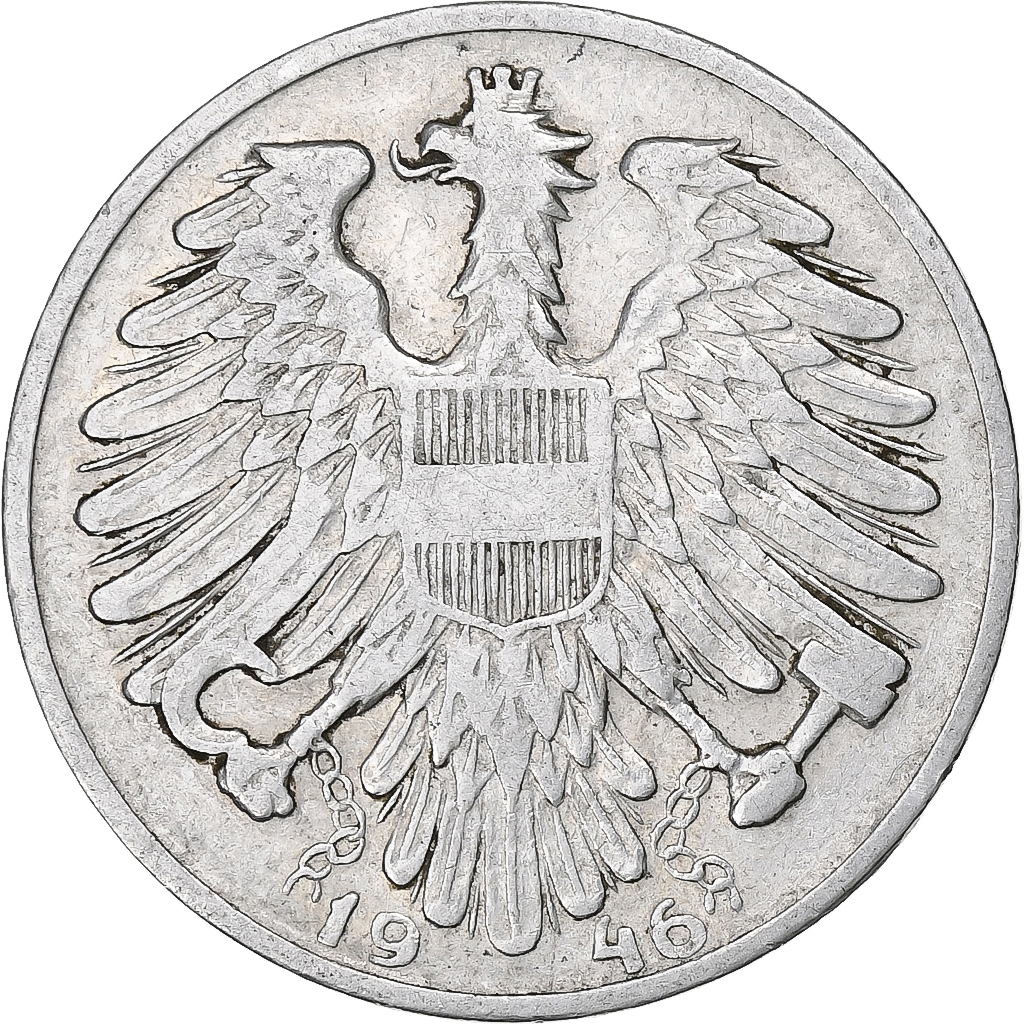 Austria, Schilling, 1946, Vienna, Aluminum, 