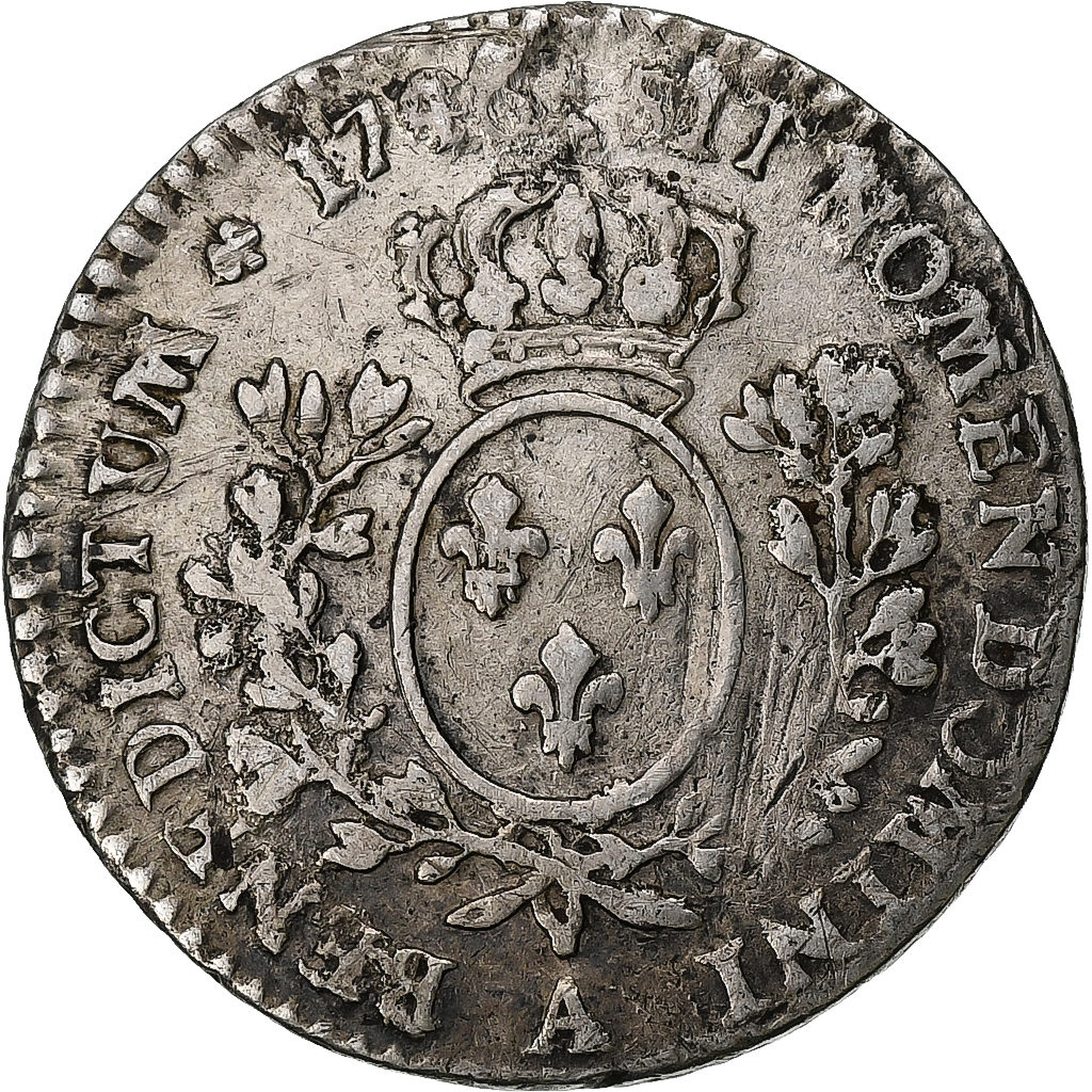 France, Louis XV, 1/10 Écu au bandeau, 1746, Paris, Silver, VF(30-35)