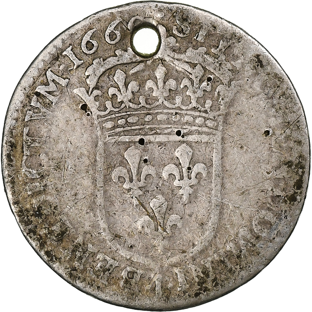 France, Louis XIV, 1/12 Ecu à la mèche longue, 1660-1662