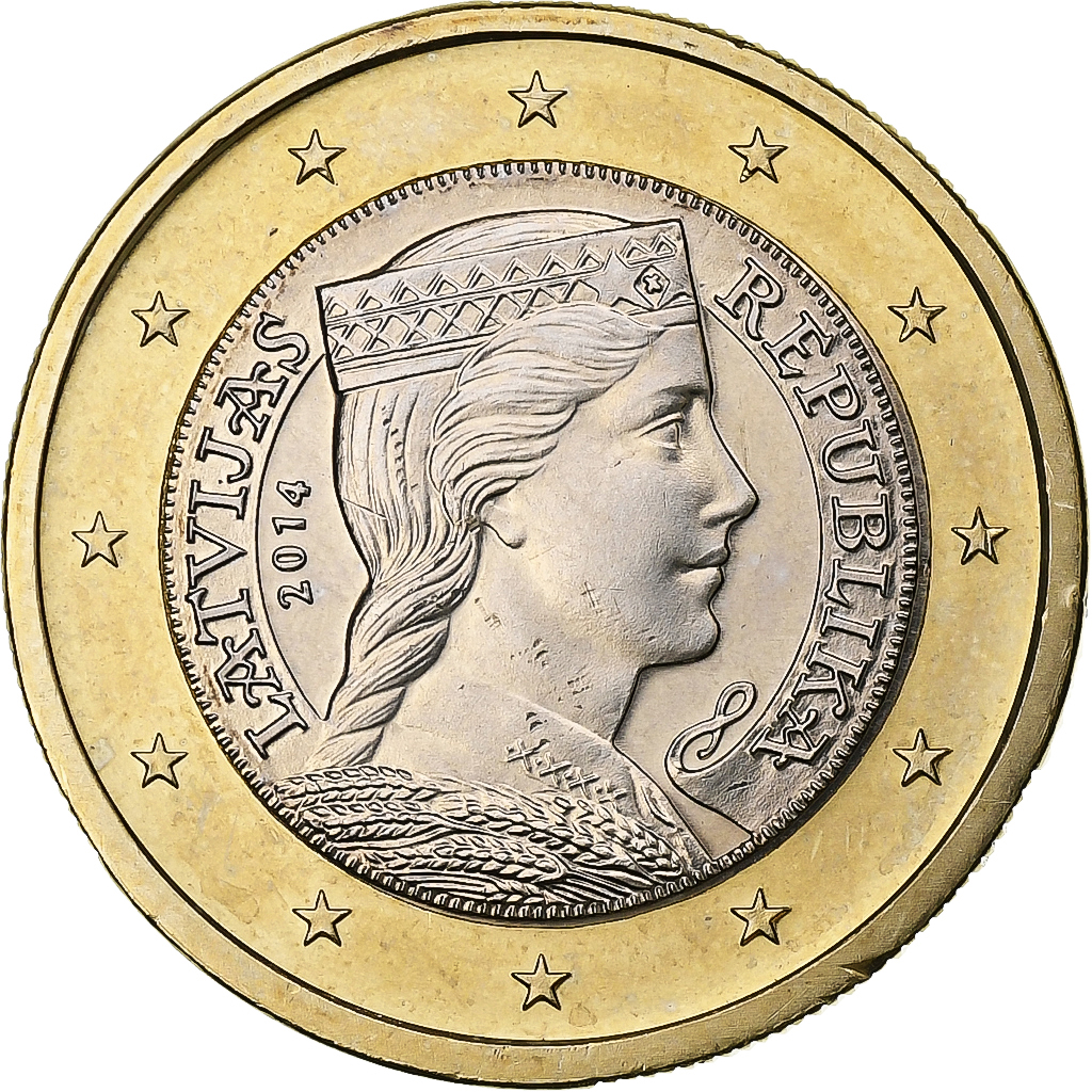 Latvia, Euro, 2014, Bi-Metallic, MS