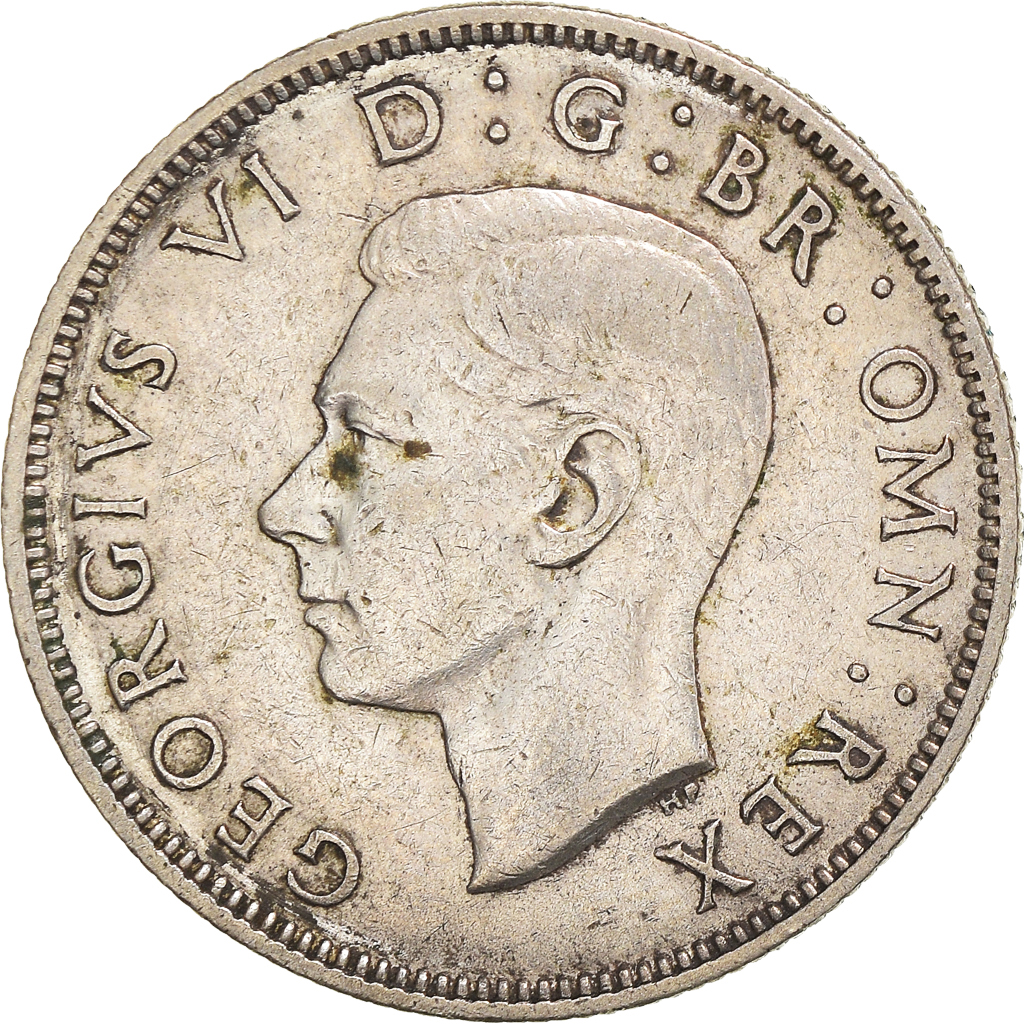 Coin, Great Britain, George VI, Two Shillings, 1941, British Royal Mint
