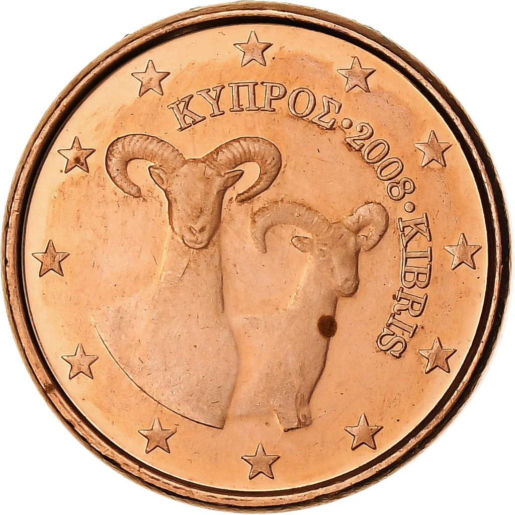 Cyprus, 1 Centime, 2008, Copper Plated Steel, 