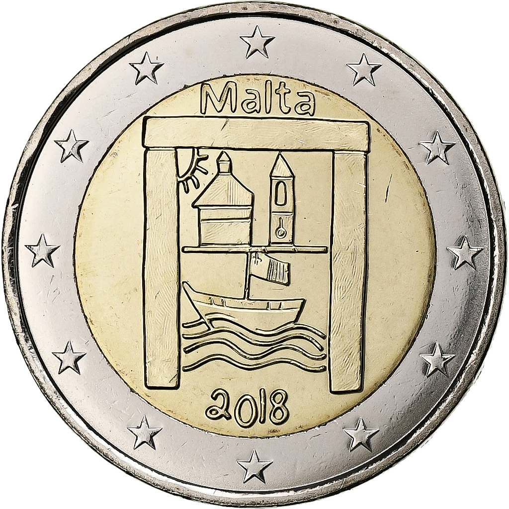 Malta, 2 Euro, Cultural Heritage, 2018, Pessac, Bi-Metallic, UNZ